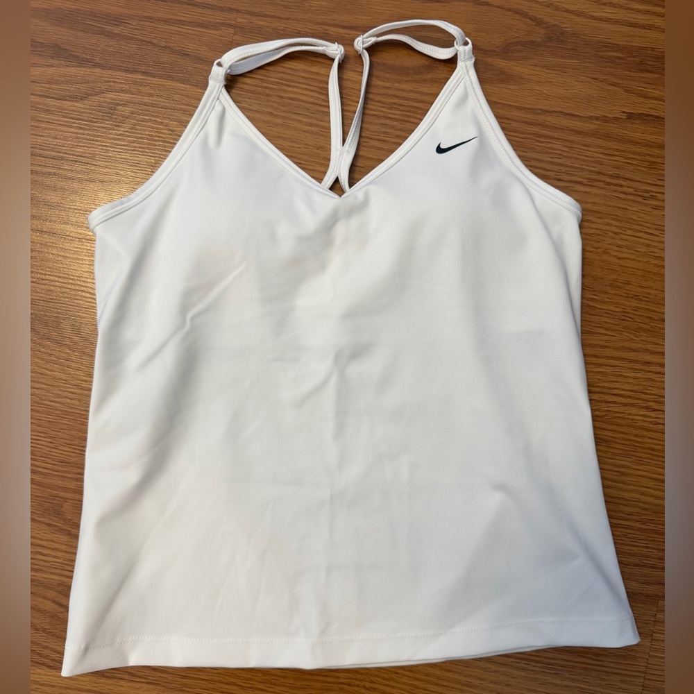 Nike White Strappy Tank Top